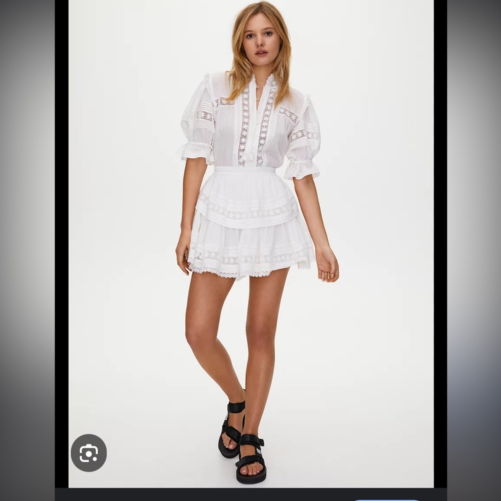 NWT white Sunday Best Coconut Lace Dress xs